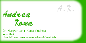 andrea koma business card